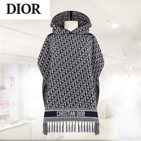 dior plaid poncho.